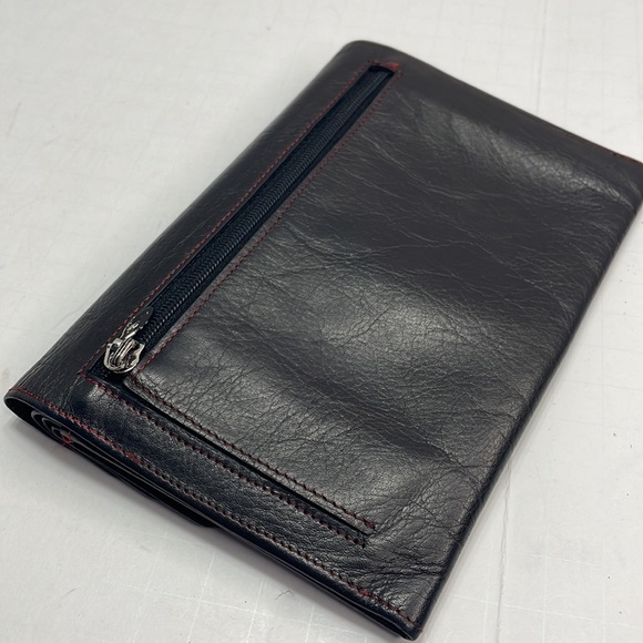 Authentic vintage CHRISTIAN DIOR multi snap black leather wallet with COA - Picture 5 of 12